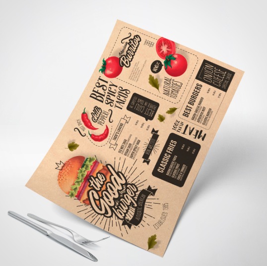 Otel Cafe Bar Restaurant Amerikan Servis Baskılı